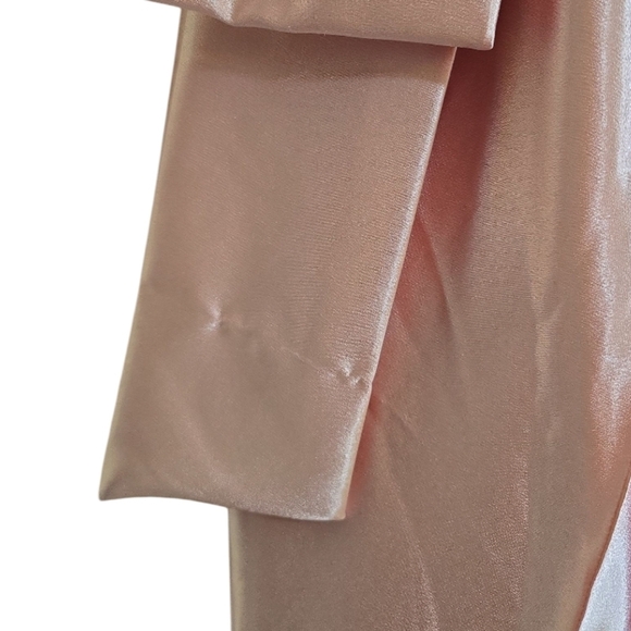 NWT LanTing Pink Satin Strapless Jumpsuit With Bowknot Back Medium Check Chart - Picture 11 of 12